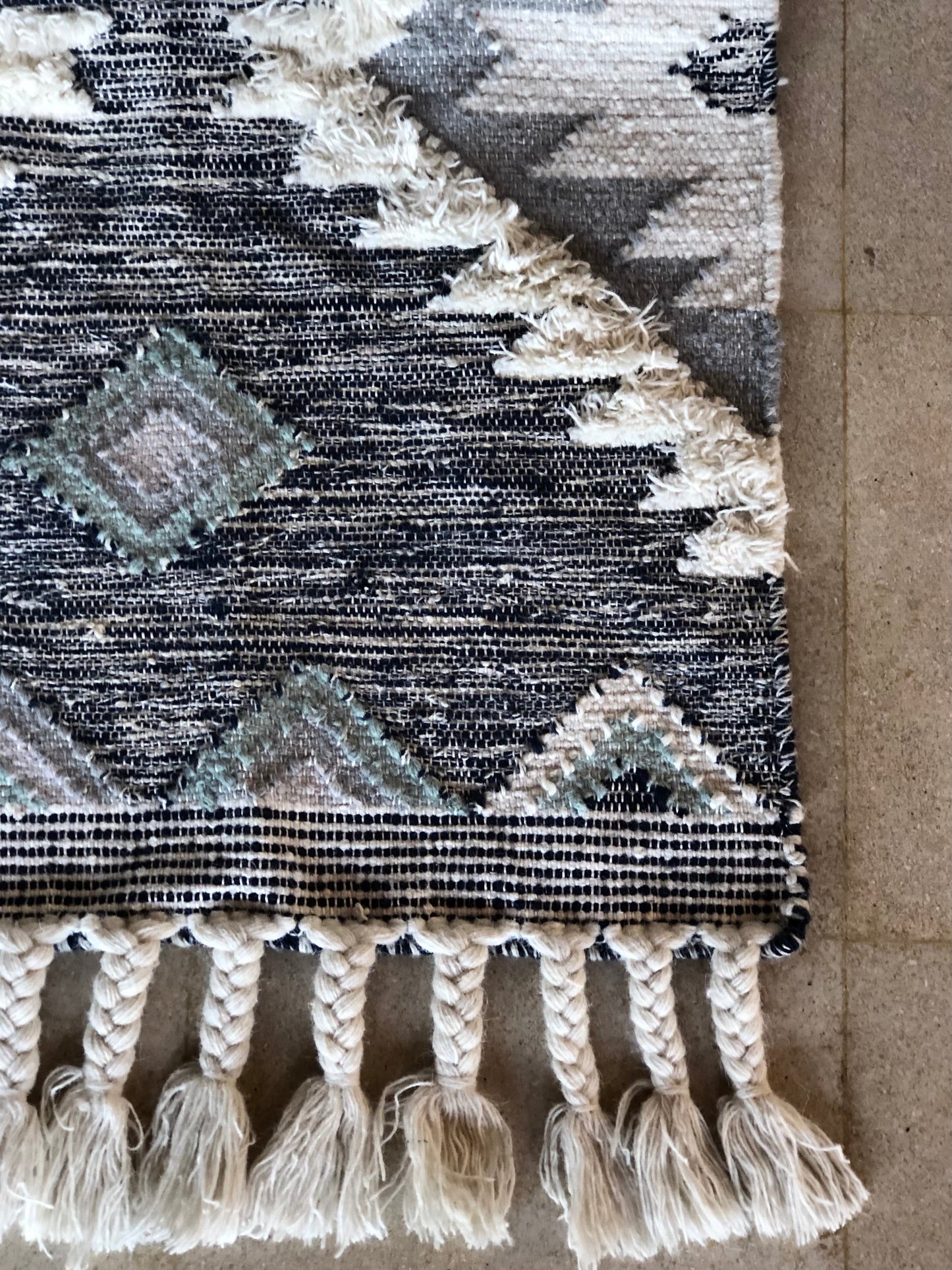 Indian Denim Diamond Rug 150x240cm