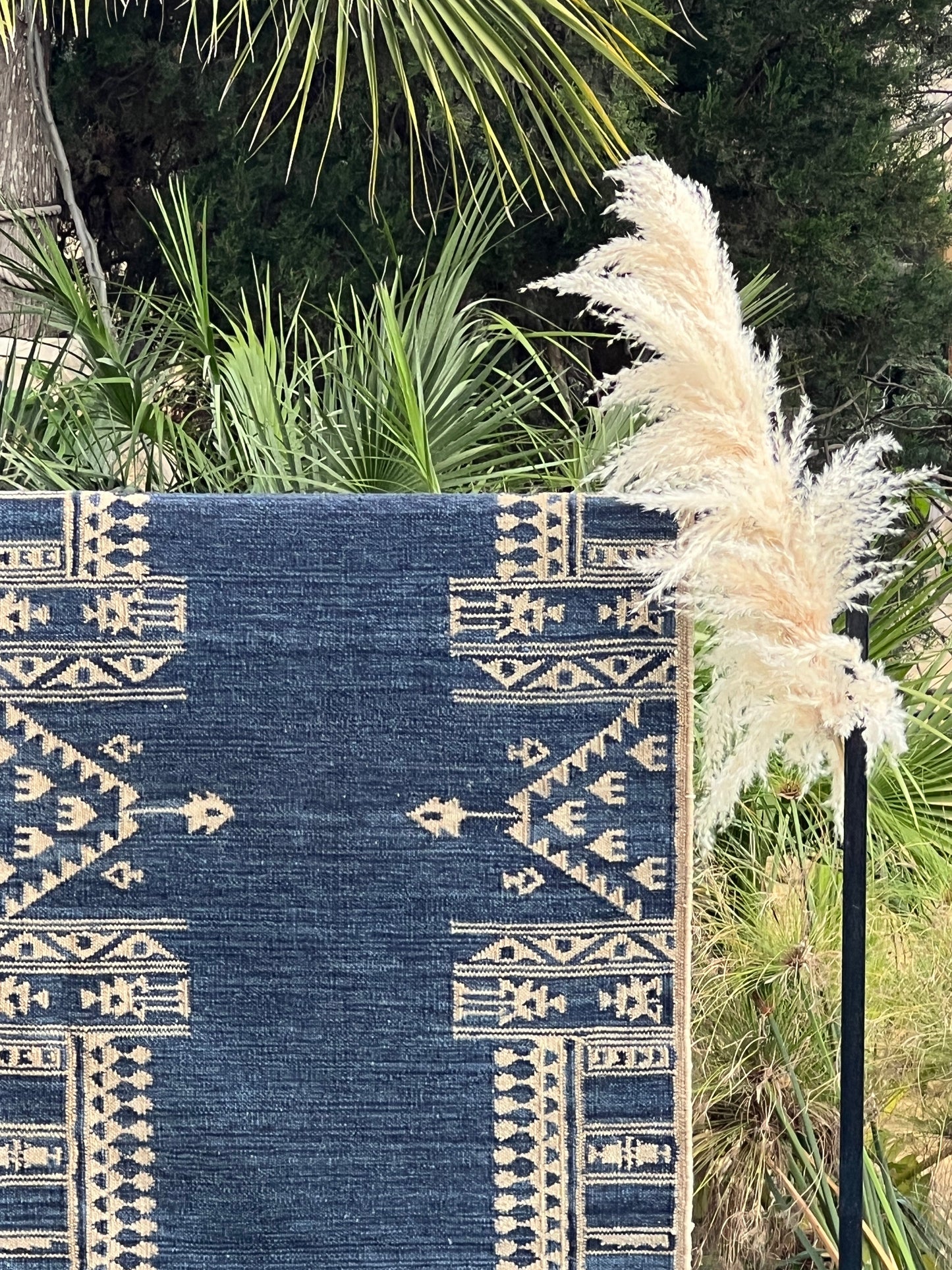 Agra Kilim Runner - Blue 75x180cm, Detail